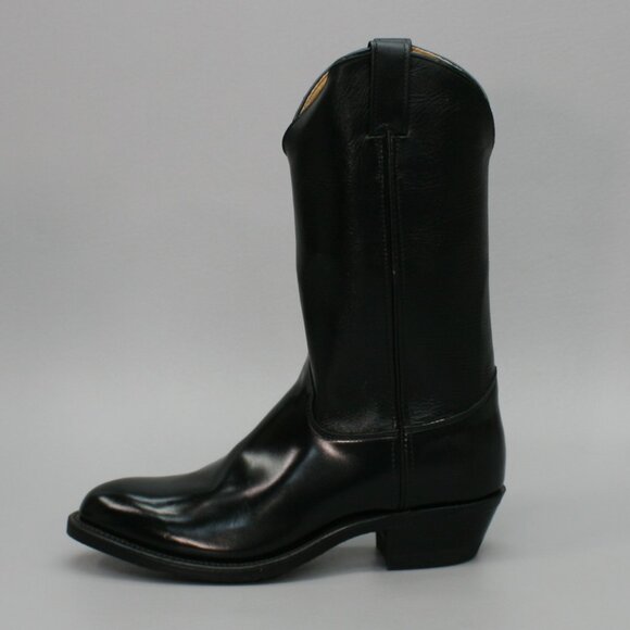 Vintage Justin Men\'s 10.5 C Narrow Black Leather Western Cowboy Boots M8049 USA main image 7